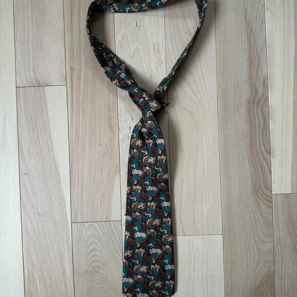 Salvatore Ferragamo Silk Tie – Whippet/Greyhound Print, Made in Italy - Picture 7 of 8
